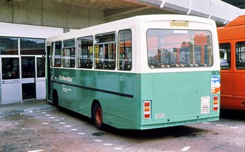 Rear aspect of another Optare bodied Leyland Cub from the batch of vehicles which included 1807